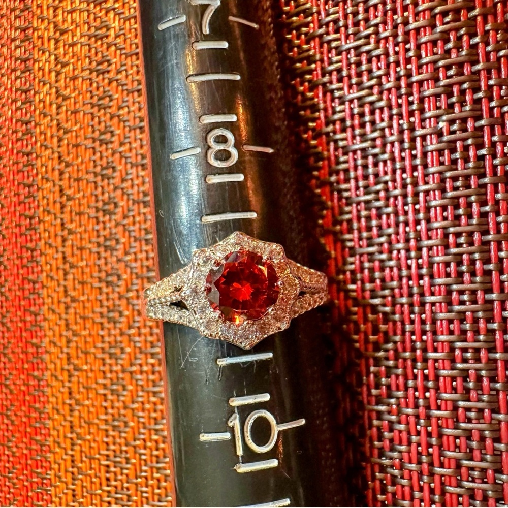 Fragrant Jewels Ruby Red Silver Ring